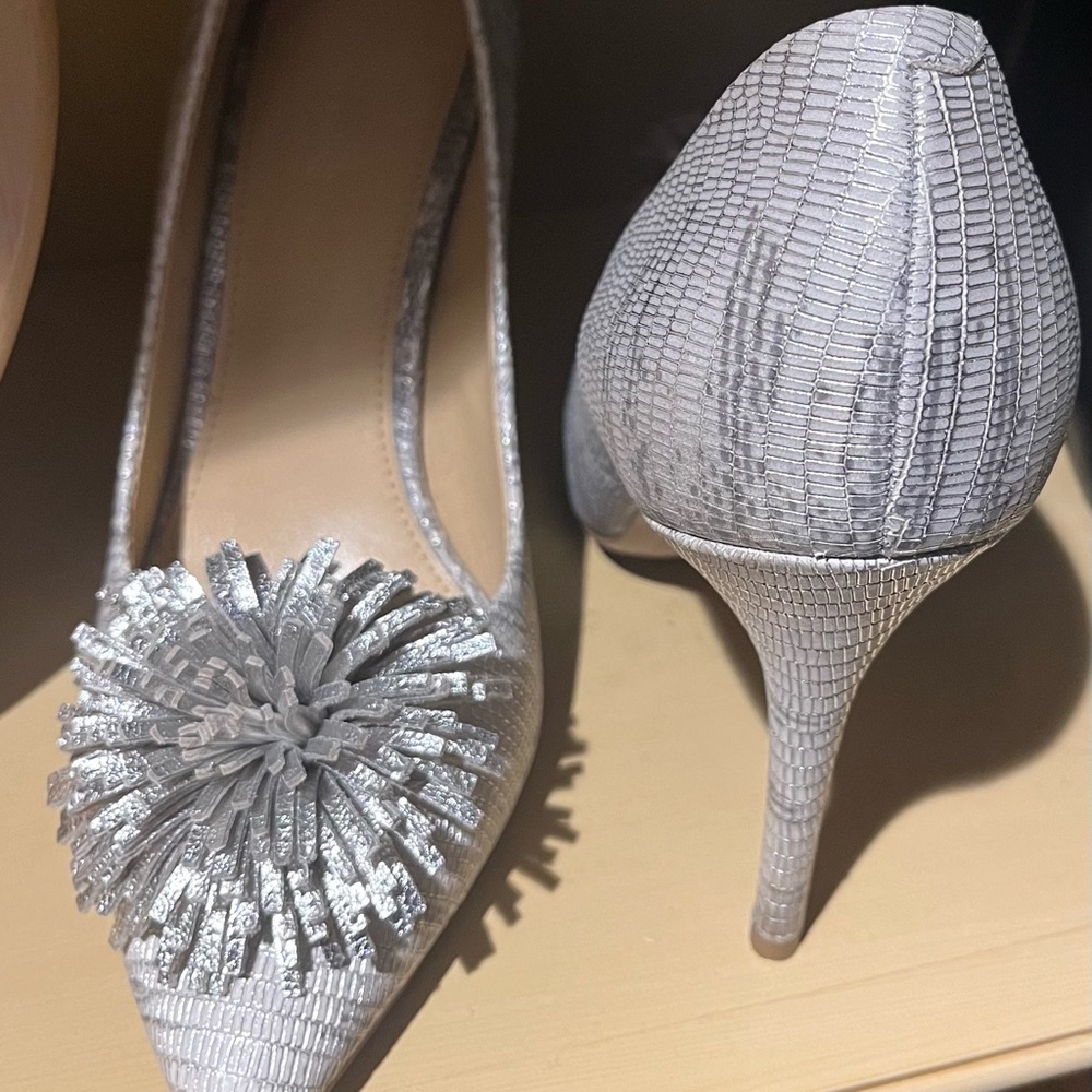 Michael Kors Silver Heels- Women’s size 7